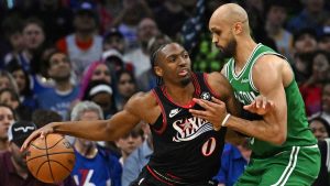 马克西第三战砍31分仍难救主 76人100比108负凯尔特人1比2落后