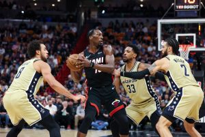 热火152-136大胜奇才 阿德巴约遭三人包夹仅出手6次